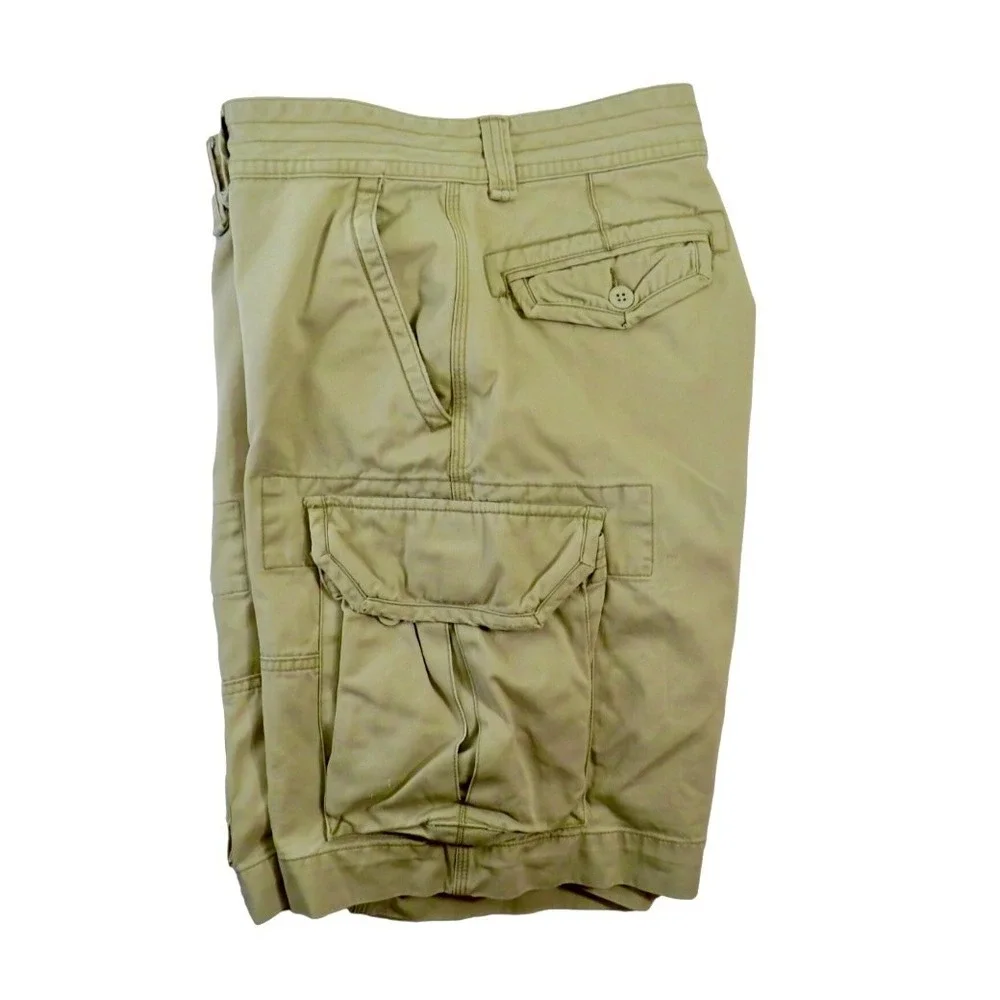 POLO RALPH LAUREN Geller Fatigue Chino Cargo Shorts TAN/BEIGE Heavy Cotton 34